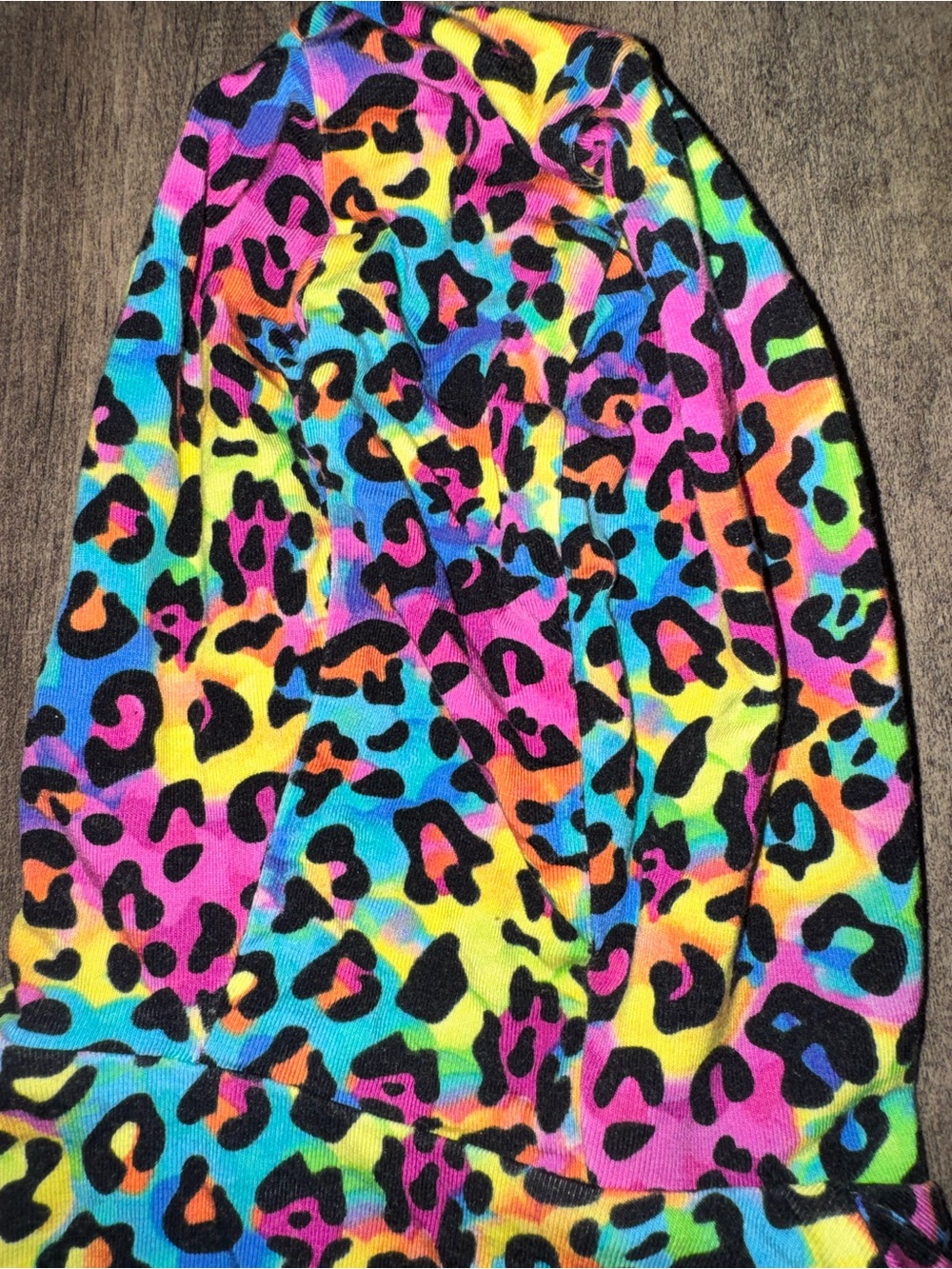 Bums & Roses Reversible Rainbow Leopard Zip Hoodie Jacket 2T - Picture 7 of 7